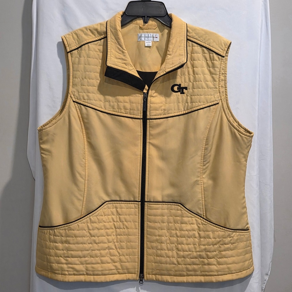 Cutter & Buck Georgia Tech Yellow Jackets Vest Womens XXL Yellow Full Zip GT